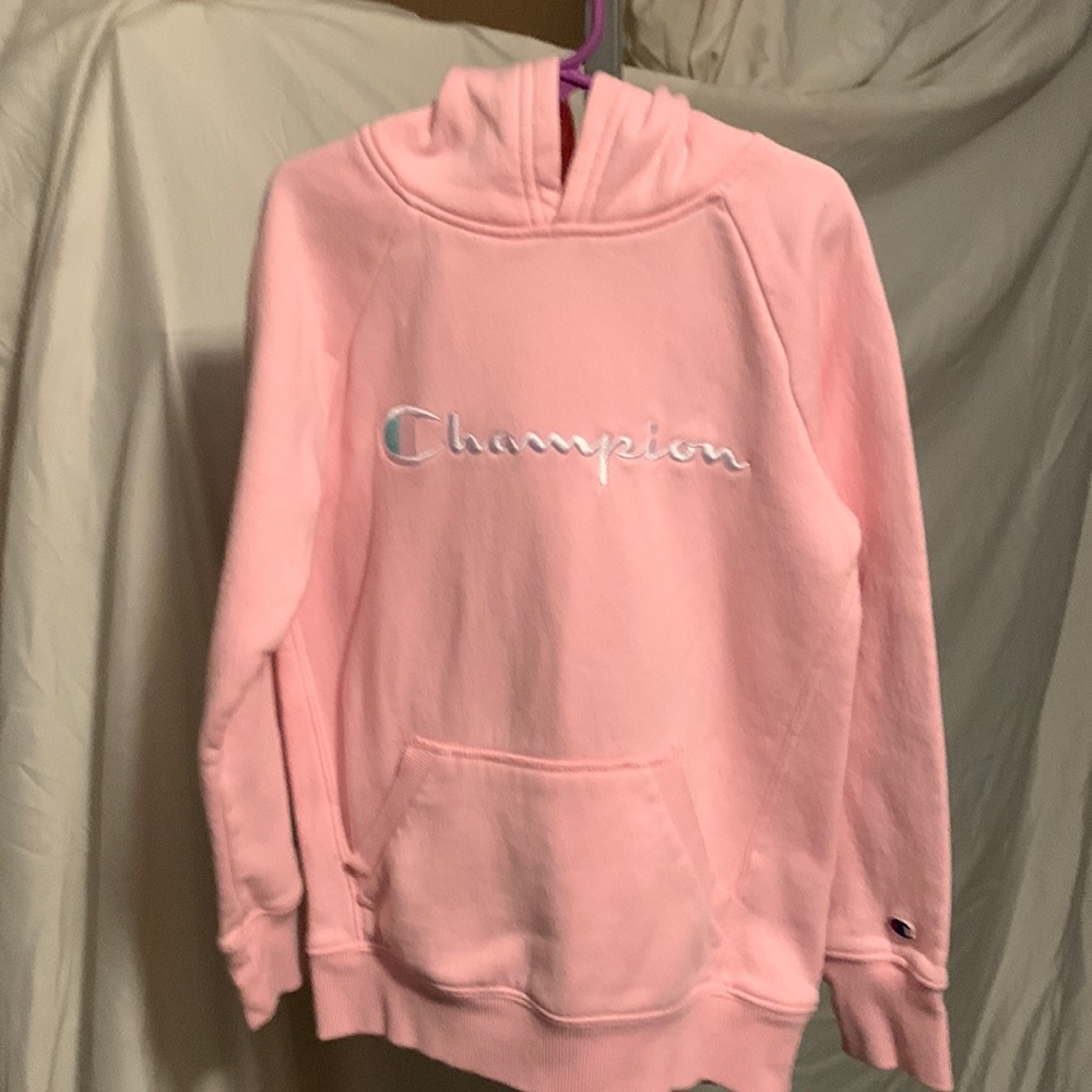Light Pink Champion Hoodie Sweatshirt